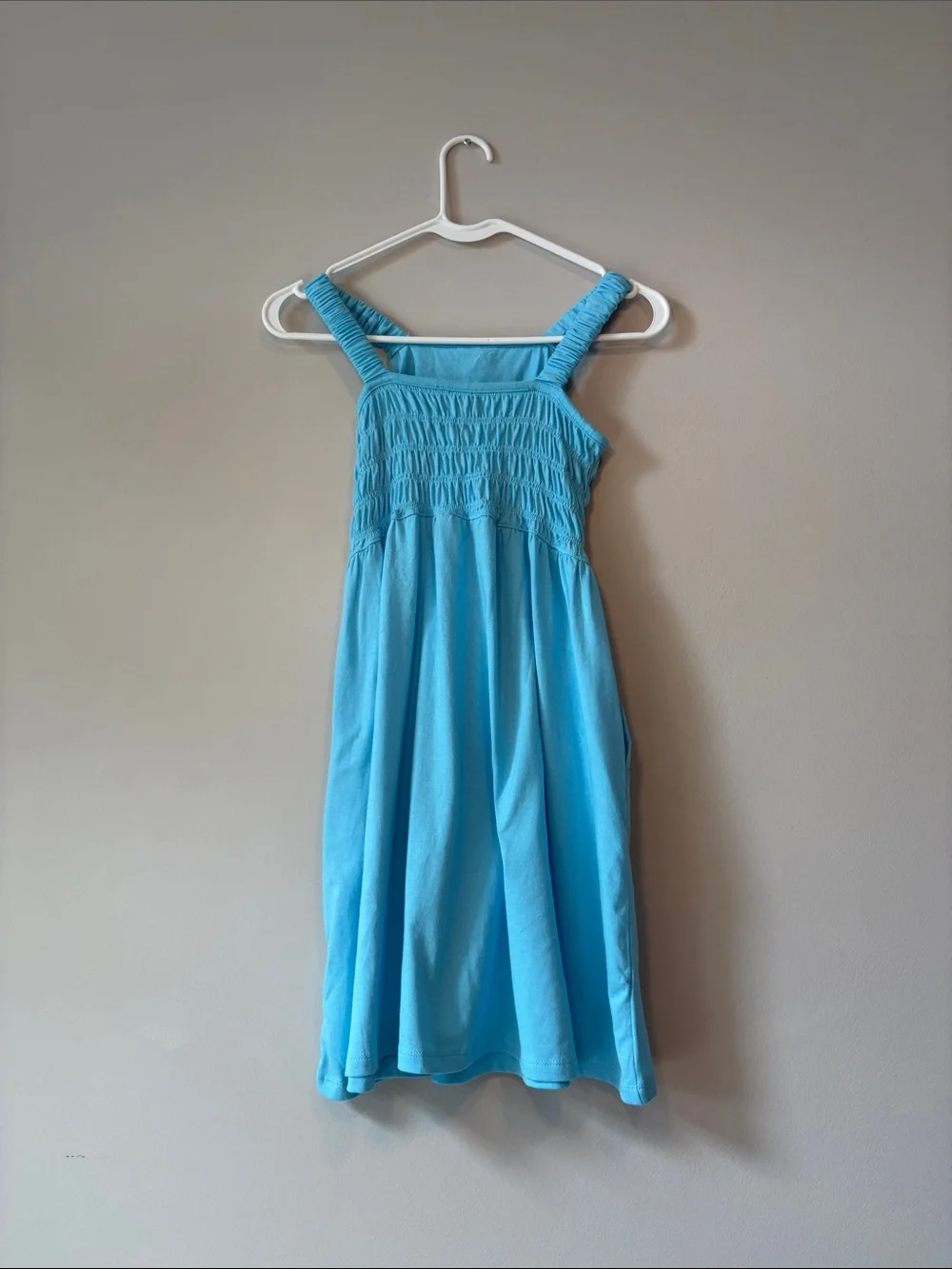 Old Navy Aqua Blue Smocked Sundress for Girls